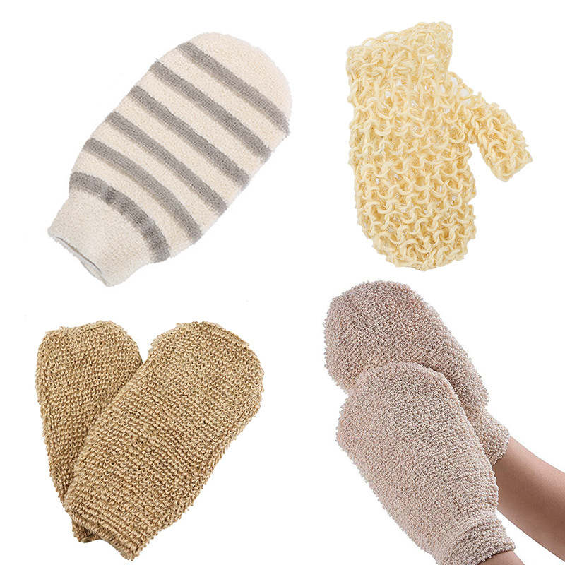 Manufacturers Wholesale Sisal Jute Bath Towel Gloves Ramie Bath Gloves Bath Towel Double-Sided Bath Gloves details Picture