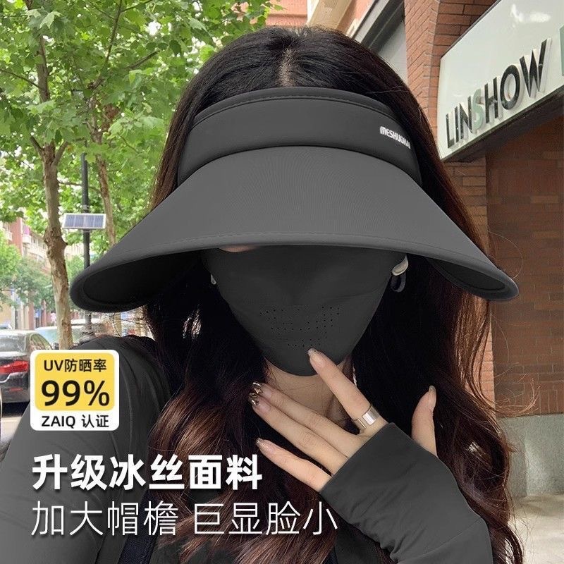 New women's large-brim sun hat, double-sided ice silk 5.0+ sun protection hat, UV protection against ultraviolet rays, cycling and outdoor travel hat Application Scenario