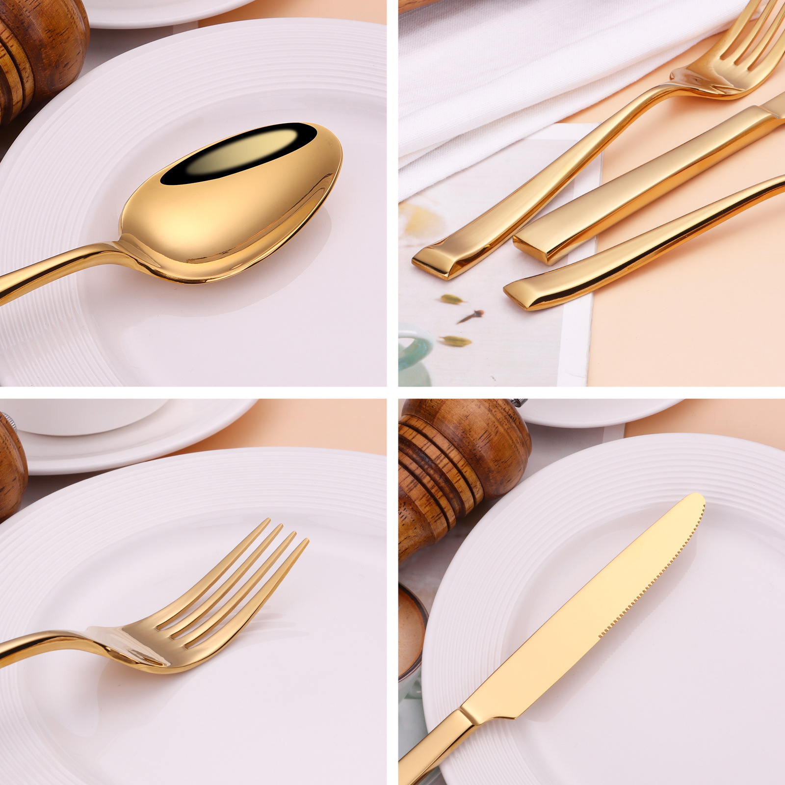High-Grade Thickened 304 Stainless Steel Tableware Knife, Fork And Spoon Set Steak Knife And Fork Western Restaurant Hotel Supplies Wholesale Specification drawing