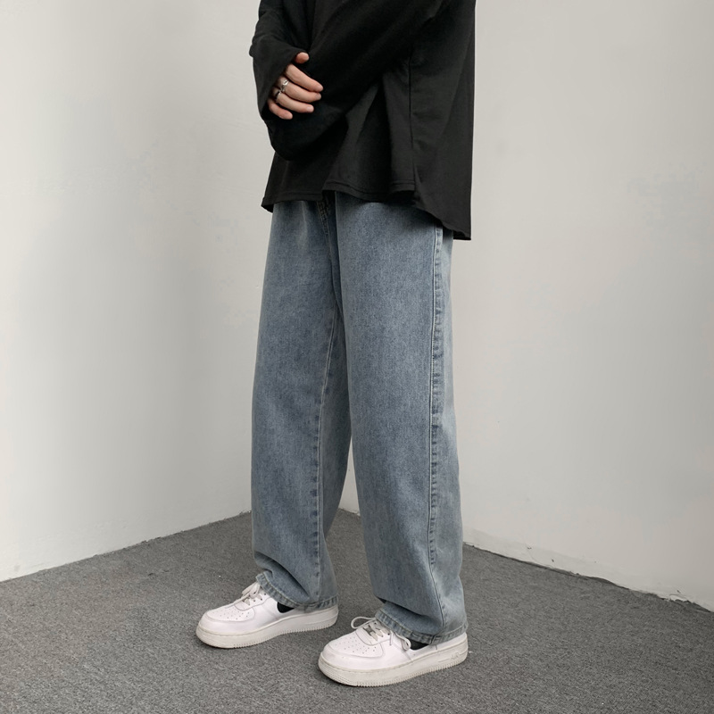 牛仔裤/夏季男士牛仔裤/牛仔裤男春季直筒/夏凉裤男/牛仔裤男士宽松休闲产品图