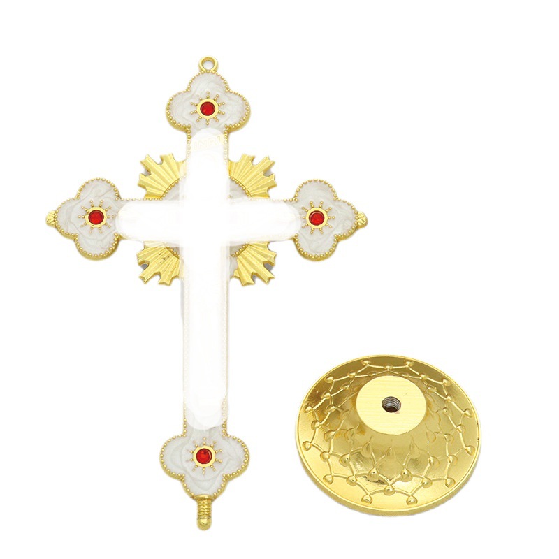 Cross Border Supply Table Decoration Office Home Decoration Alloy Accessories Dripping Oil Cross Decoration Item Picture