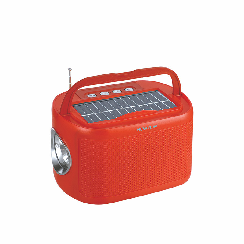 Portable Solar Radio With Light Card Mini Player Bluetooth Small Speaker Nv-8809Sl Specification drawing