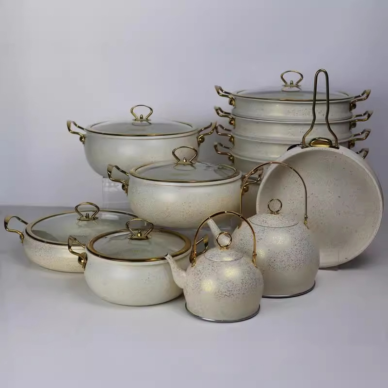 24pcs Turkish-style Granite Nonstick cookware Application Scenario