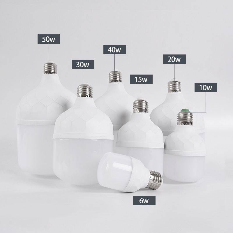 Wholesale of LED bulb E27 screw-top energy-saving lamp, white diamond model high-power led lamp, plastic-coated aluminum bulb Application Scenario