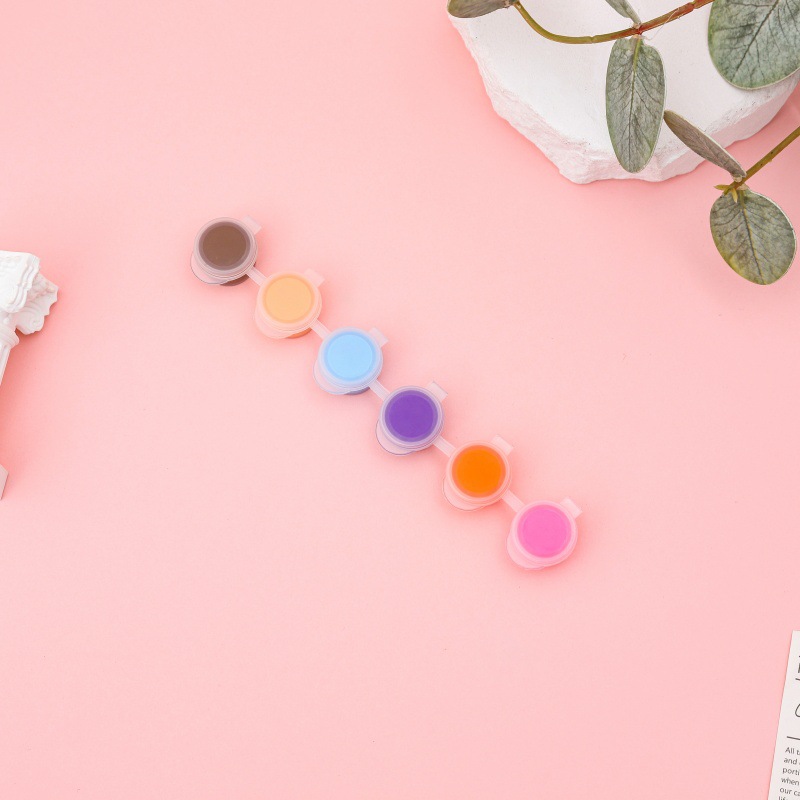The manufacturer supplies 12-color 6-piece acrylic paint for children, student art drawing and coloring gypsum baby paint strips Application Scenario