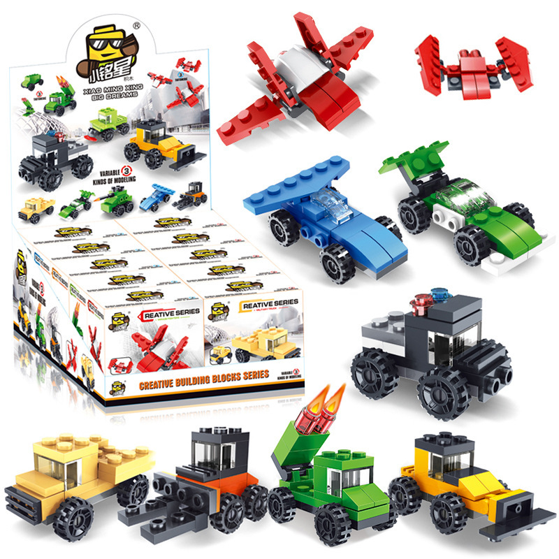 Compatible Lego blind boxes, educational small particle assembly toys, small boxes of children's and kindergarten gifts, set up at street stalls details Picture