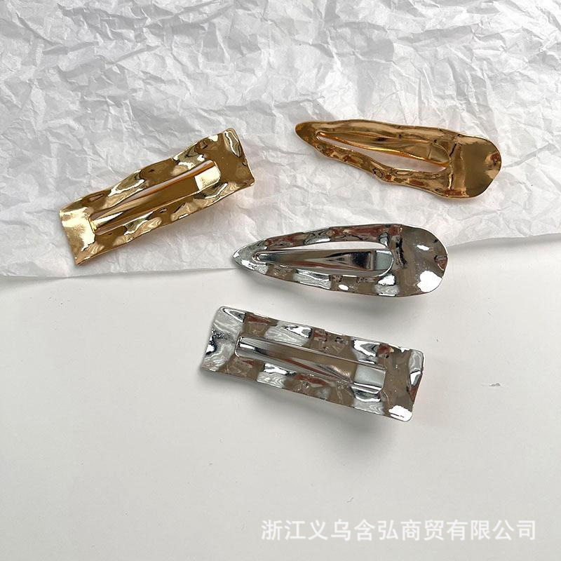 Trendy wavy bb clips, metal side hair clips, straight clips, headwear, bangs, forehead clips, women's pleated hair clips and hair accessories Specification image