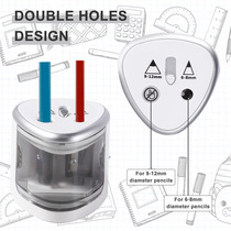 English Astronomy Electric double-hole pencil sharpener Automatic student sharpener Pencil sharpener for fine art drawing