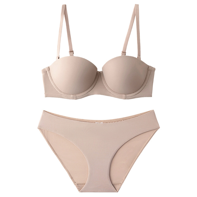 Cross border sexy lencería mujeres verano sin tirantes sin marcas lencería de tallas grandes pecho pequeño gran cierre sujetador anti-caída Item Picture