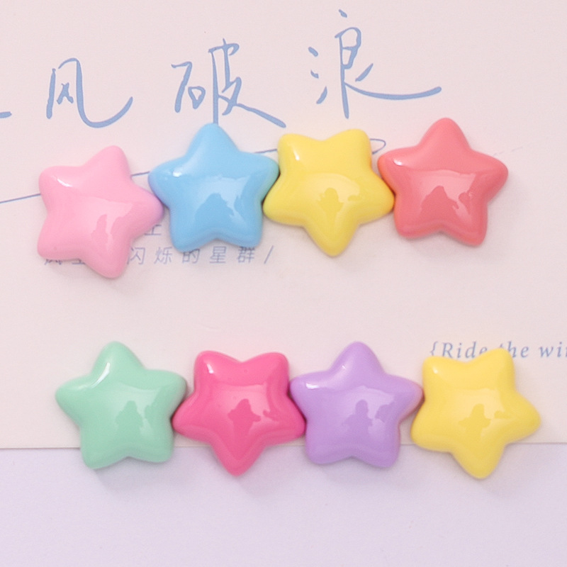 All Cute Bright Face Pentacle Diy Cream Glue Mobile Phone Shell Hair Accessories Cup Paste Resin Accessories Wholesale details Picture
