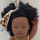 仿真黑人娃娃四肢可360度旋转重生娃娃过家家玩具公仔玩偶