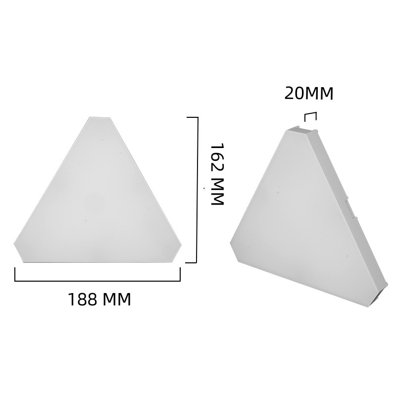 Light WIFI, special light board, quantum lamp, sound pickup, splicing, DIY wall lamp, triangular lamp, light, heart-shaped iridescent, adjustable brightness Item Picture