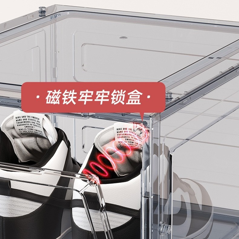 Thickened Home Side Open Shoe Box Storage Box Aj Basketball Shoes High Heels Simple Shoe Rack Shoe Cabinet Transparent Seal details Picture