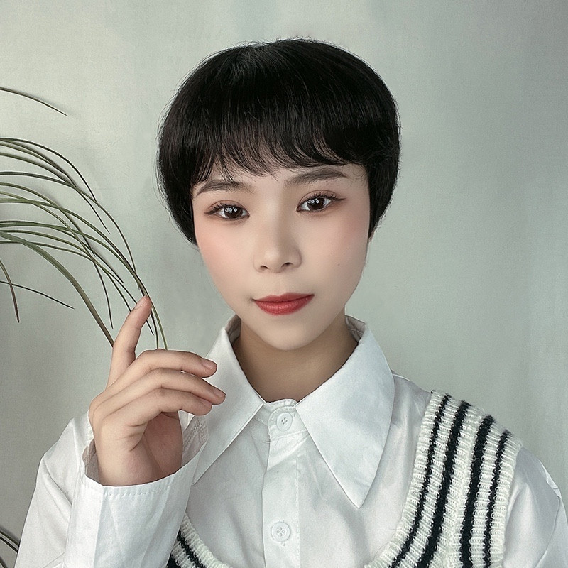 Wig for women's short hair, full head cover, synthetic fiber head cover, short straight hair, fluffy and natural, middle-aged and elderly mothers' hair cover manufacturer wholesale Application Scenario