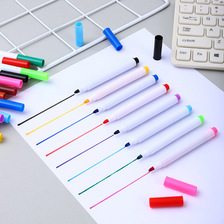 彩色白板笔水性可擦写学生环保画笔可加墨办公细笔尖水性记号笔白