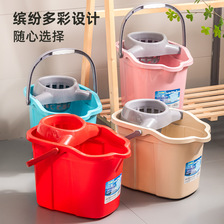 家用拖把桶加厚塑料拖布桶大容量地拖桶带轮加深脱水清洁桶批发