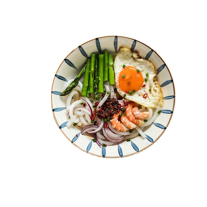 Japanese Ramen Bowl Underglaze Ceramic Tableware Bamboo Hat Bowl Large Soup Bowl Noodle Bowl Household Ceramic Bowl Noodle Bowl Soup Bowl Item Picture
