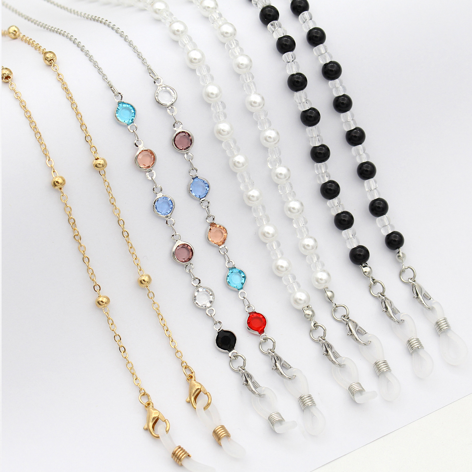 European and American personalized rice bead eyeglass chains, multi-functional Japanese and Korean mask anti-loss and anti-slip chains, eyeglass ropes factory wholesale details Picture