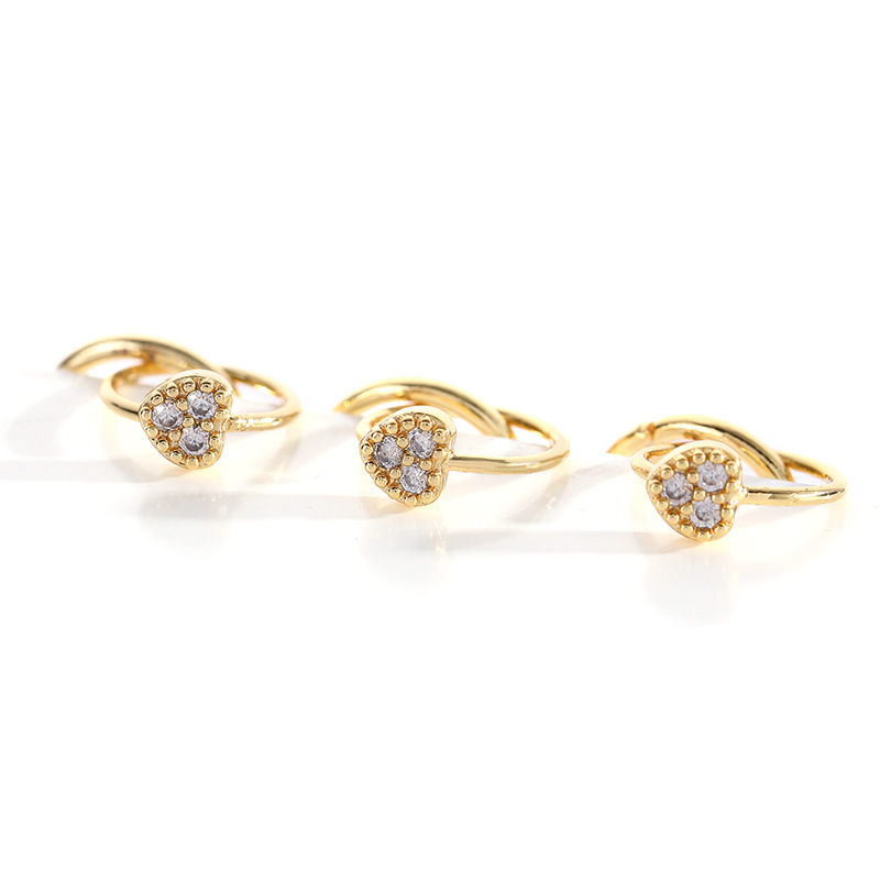 Love Diamond Piercing Jewelry Niche Design Double Nose Ring Europe And The United States Fashion High-Grade Nose Accessories Female Item Picture