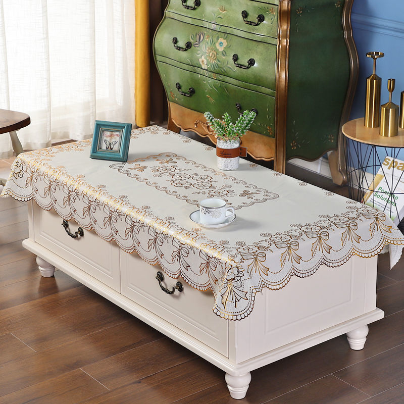 Pvc Plastic Hot Stamping Rectangular Tablecloth European Printing Waterproof Oil Free Wash Heat Insulation Table Mat Coffee Table Specification drawing