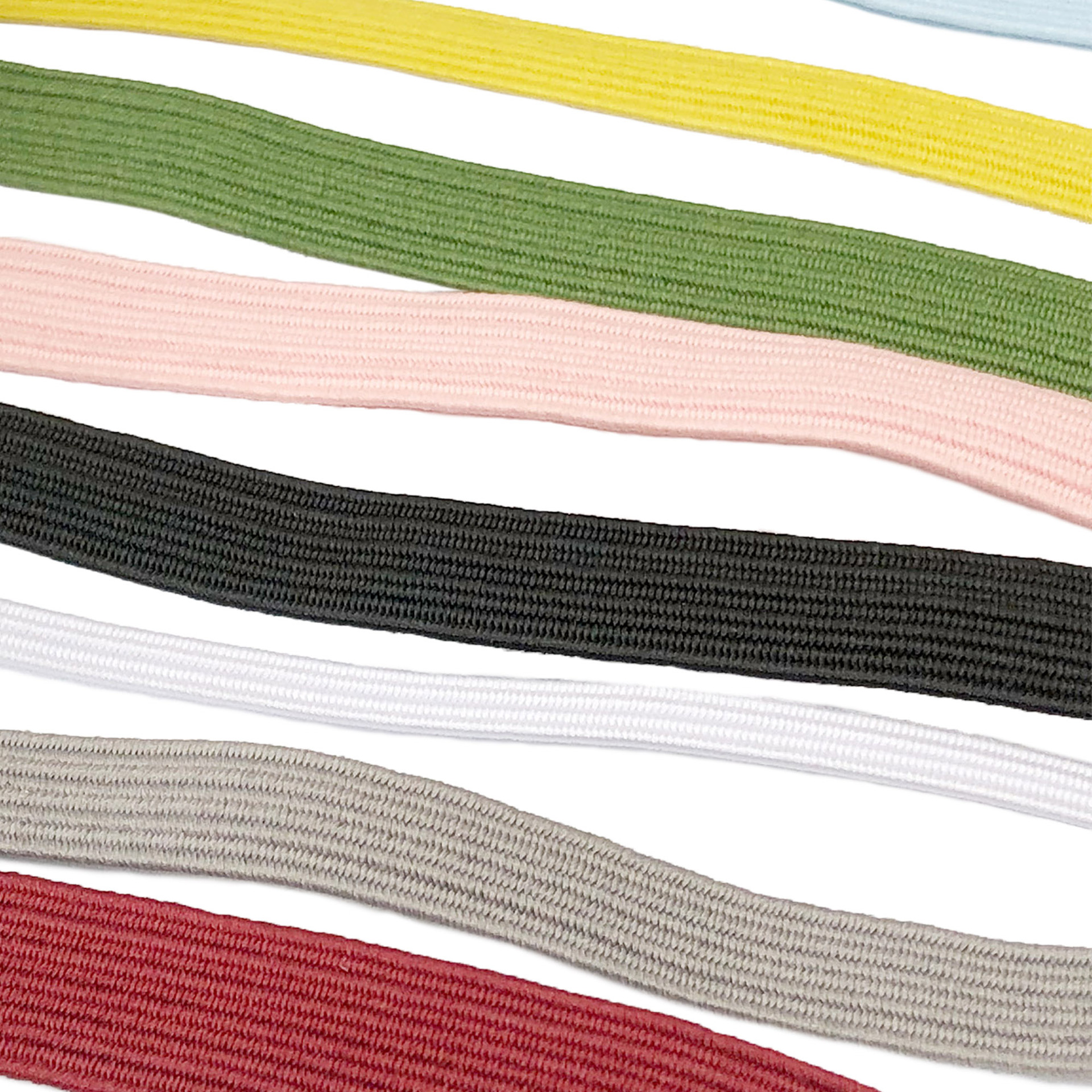 Spot 347 Color 0.3~1Cm Zouma Elastic Polyester High Elastic Rubber Rain Gear Rubber Band Polyester Bag Flat Webbing Item Picture