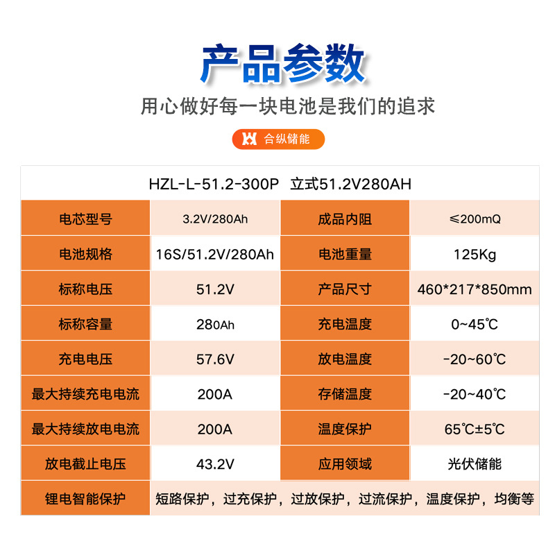 51.2V lithium iron phosphate 300AH vertical photovoltaic solar photovoltaic household user off-grid energy storage lithium battery details Picture