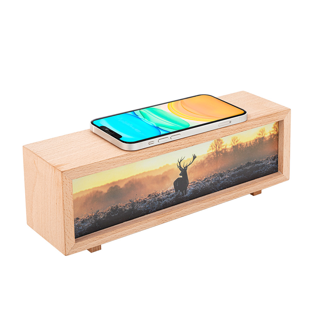 New creative atmosphere light painting, retro table lamp, desktop phone wireless charging, bedside lamp, night light Application Scenario