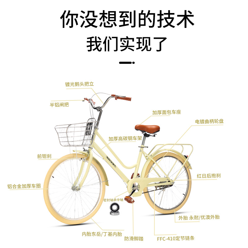 Women's bicycle Women's commuter bike adult scooter student 24 "26" vintage bicycle wholesale Application Scenario