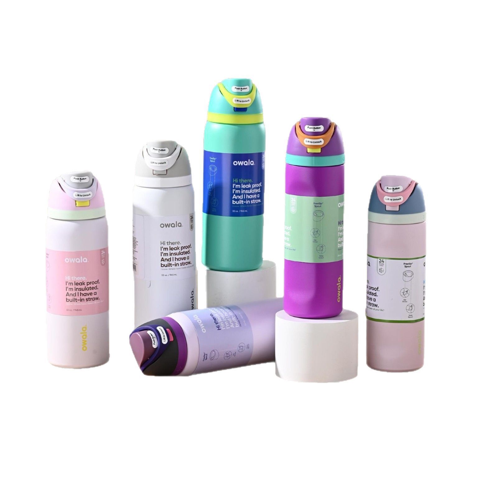 Cross-border best-selling fruit insulated cup, double-drinking 304 stainless steel handle portable sports water bottle with straw, car cup Item Picture