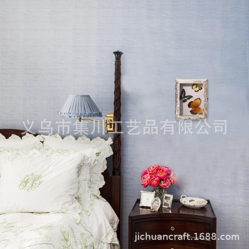 跨境3D蝴蝶标本相框展示框标本框昆虫标本客厅摆台开合可挂墙装饰