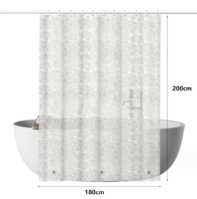 3D水立方PEVA浴帘防水卫生间窗帘隔断淋浴详情图5