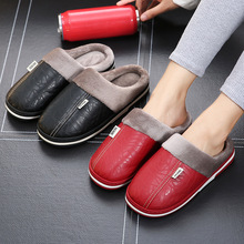 Cotton slippers for women in winter, thick-soled, anti-slip, three-dimensional plush, warm home, indoor couple, cute outer wear, high-heeled postpartum shoes pic 3