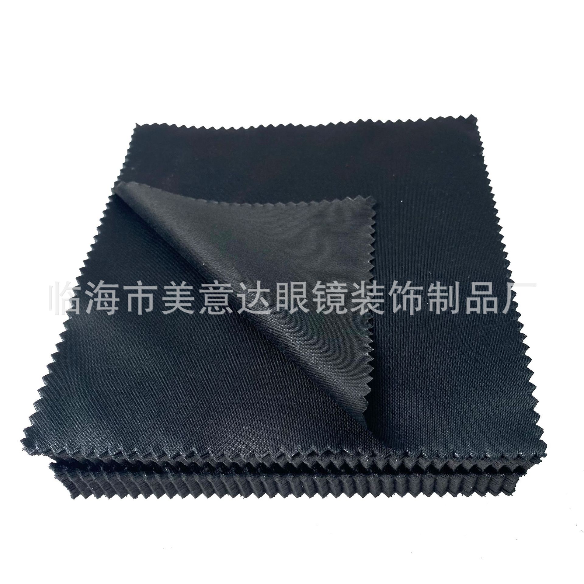 Eyeglass cloth, lens cleaning cloth, black soft fine fiber eyeglass cloth, mobile phone screen wiping cloth, two needles, 14X14CM (100 pieces per box) Specification image