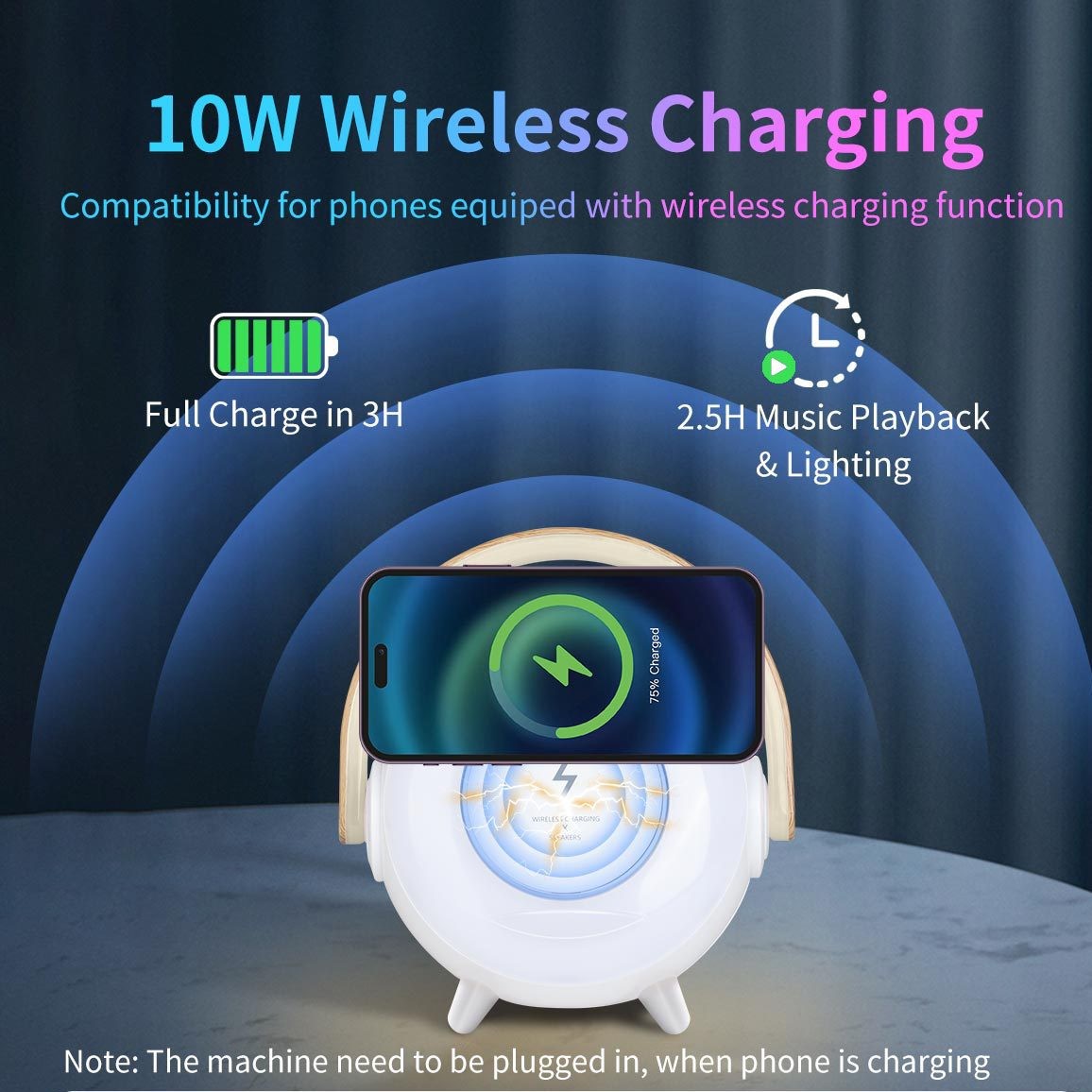 Amazon Hot Egg Music Lamp Desktop Multi-Function Wireless Charging Dazzling Light Outdoor Portable Bluetooth Speaker Application Scenario