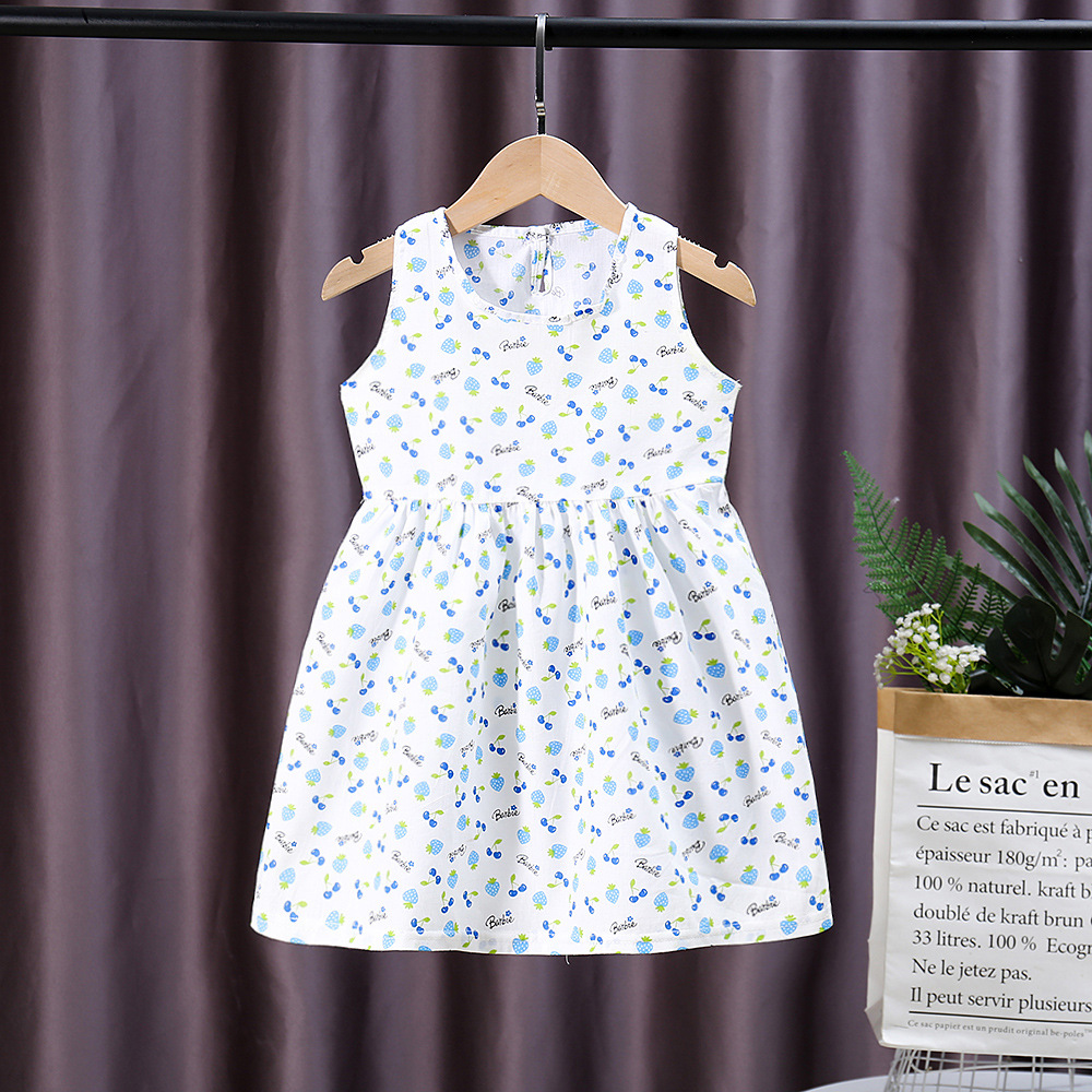 2022 New children's clothing: Baby princess dress, baby girl dress, summer dress for children, children's dress, pure cotton vest dress Specification image