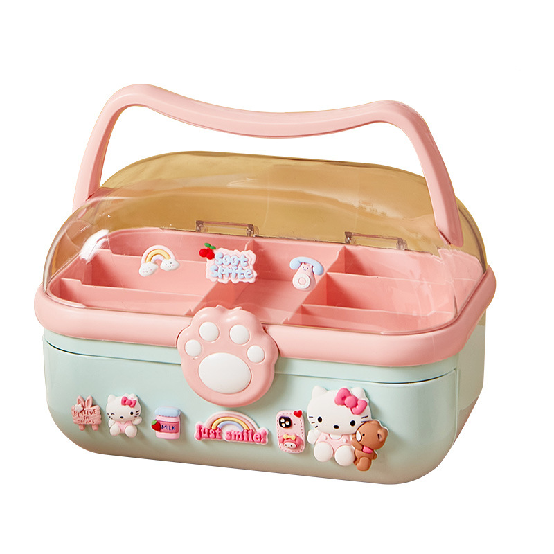 Children's hair accessories storage box Hair band Hair clip Leather band baby hair tie hair card Jewelry box Girl's hair accessories box 0846-2257 Item Picture