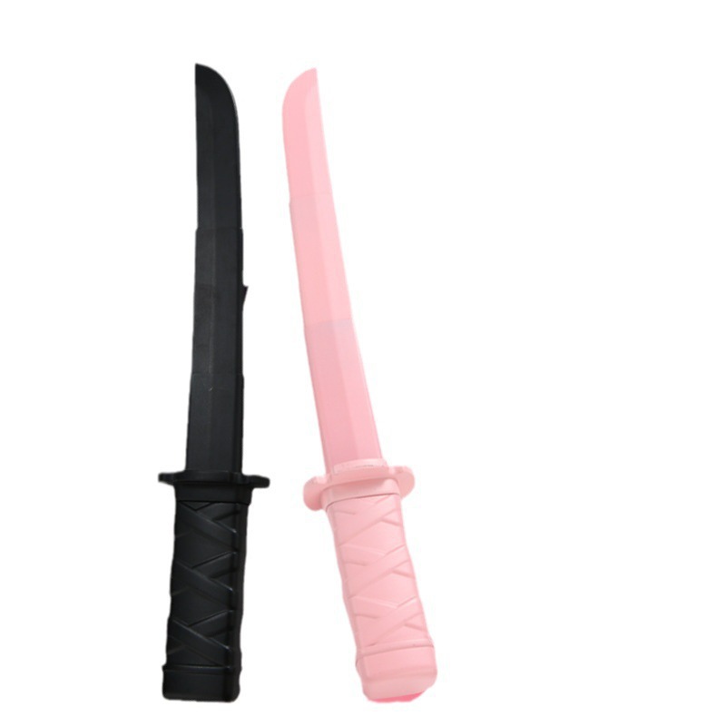 Retractable katana 3D printed Gravity Swinging Sword Plastic knife Shrink Sword Hand Decompress Samurai blade weapon trend toy Item Picture