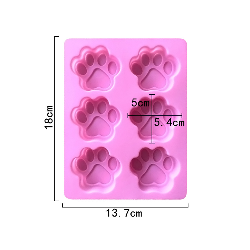 Minghao 6 Even Cat Paw Bear Paw Silicone Aromatherapy Mold Silicone Cake Mold Cold Soap Mold Silicone Jelly Mold Application Scenario