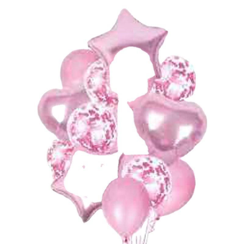 Party Decoration Balloons Birthday Balloon Set Confessions Party Pentagram Love Scene Decoration Latex Gas Specification drawing