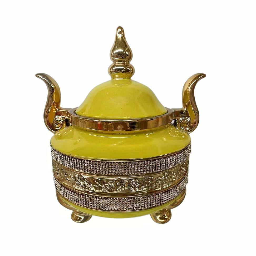 Europe and the United States light luxury condiment jar high-grade retro clamshell sugar prank sugar jar kitchen condiment collection decoration Specification drawing
