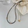 Natural stone beaded necklace, layered necklace, new Chinese style retro niche design, collarbone chain, artistic and fresh Application Scenario