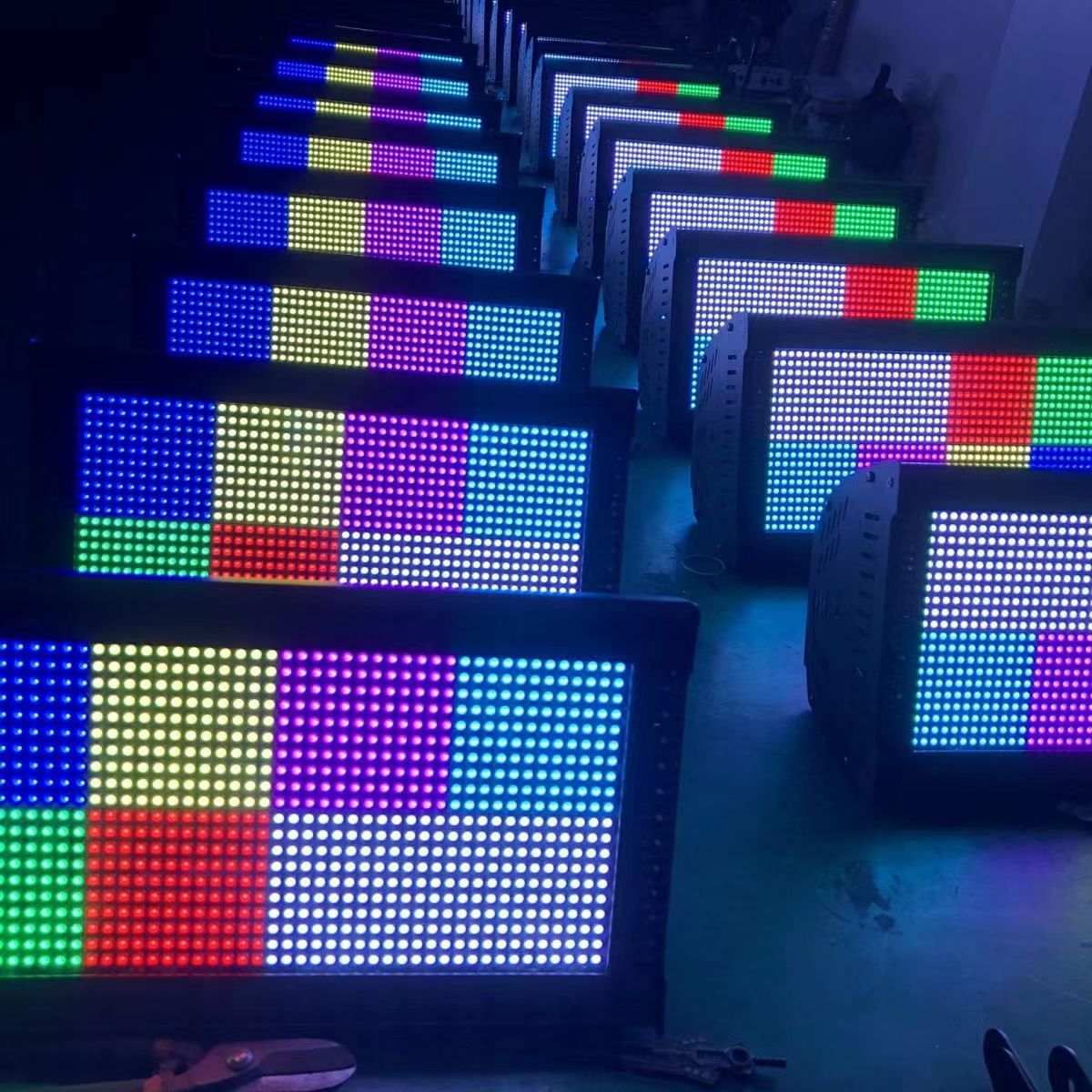 LED960颗频闪灯声控8段频闪灯RGB染色灯酒吧直播间氛围灯