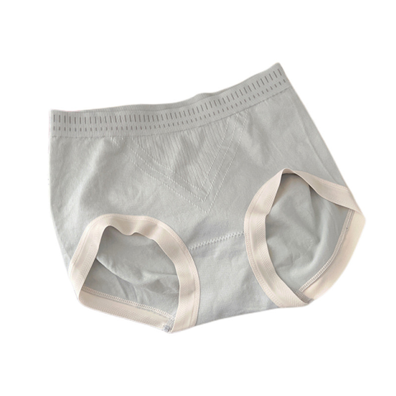 Japanese Simple Solid Color Mid-Waist Seamless Underwear Women's Cotton Bottom Crotch Fashion Lovely Comfortable Breathable Ladies Briefs Item Picture