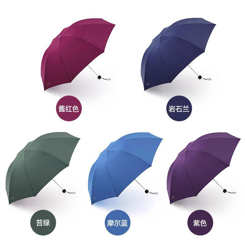 Paradise Umbrella Official Flagship Store Wholesale 307E business umbrellas, folding three-fold umbrellas, custom printed advertisements log Specification image