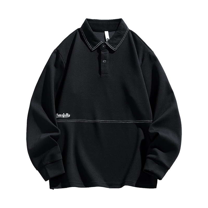 高级定制polo衫/定制灰色polo衫/印刷定制Polo衫/中年装男修身韩版/polo衫纯棉白底实物图