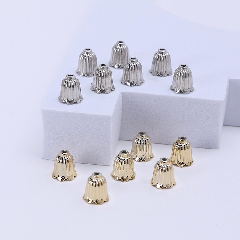 Tibetan Silver Highstand Flower Holder Ccb Tassel Cap Trumpet Shaped Flower Cap Diy Tassel Fringe Accessories 7563 Specification drawing