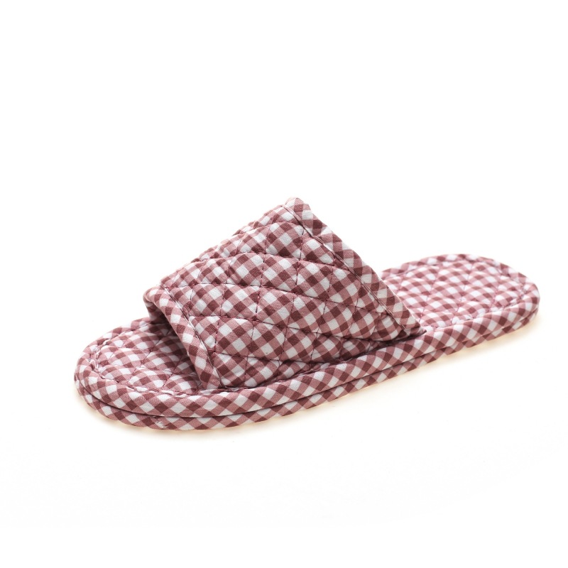Nuevo Four Seasons mujer cotton version han cómodo suave dos capas de tela suela antideslizante interior de casa zapatillas lavables a máquina Item Picture
