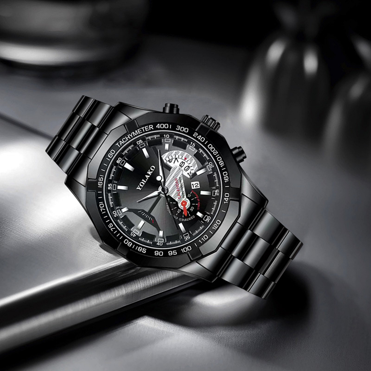 Cross-border men's best-selling fashion export wholesale calendar trendy sports men's steel band wristwatch business quartz watch Application Scenario