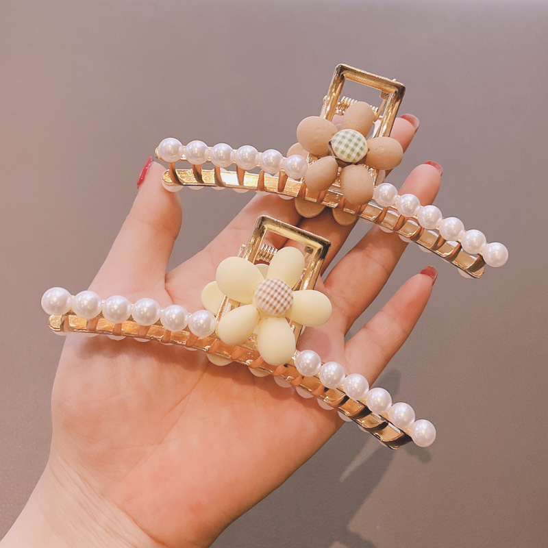 金属花朵抓夹/发夹/头饰细节图