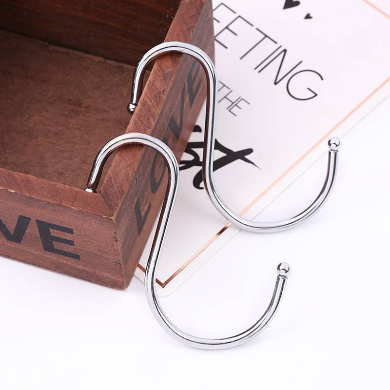 Bag 2 S hook stainless steel S hook large s hook hanger hanger steel hook flat hook hook hook 2 yuan inventory details Picture